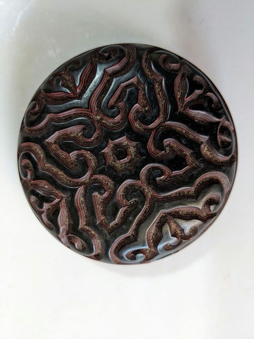 ♦中国 珍物 古玩古美術骨董品 堆黒 堆朱 盒子 香合 漆芸 漆器 美術品骨董品