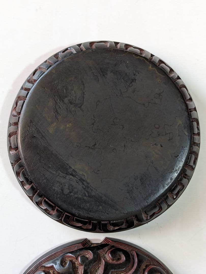 ♦中国 珍物 古玩古美術骨董品 堆黒 堆朱 盒子 香合 漆芸 漆器 美術品骨董品