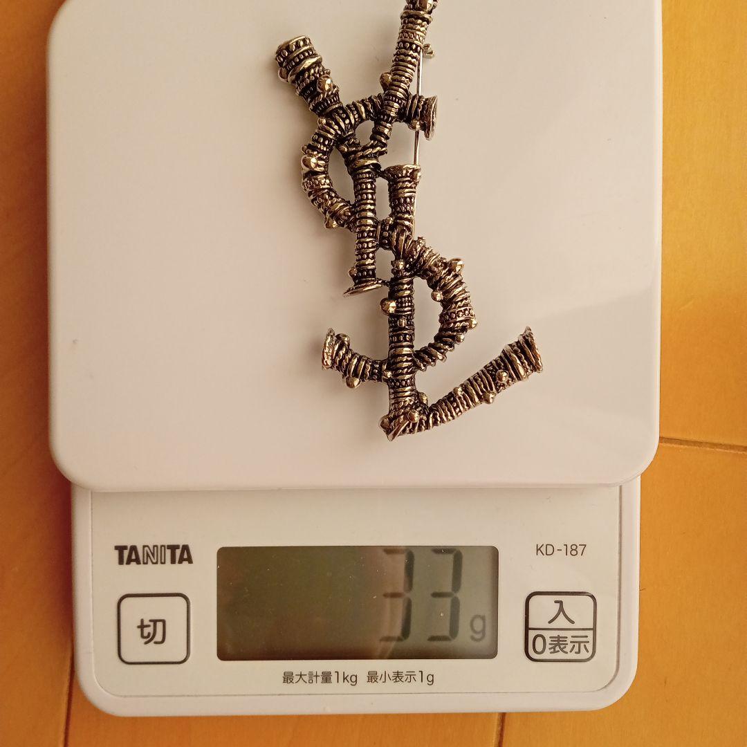 【希少】サンローラン ネジ OXIDIZED SILVER ブローチ