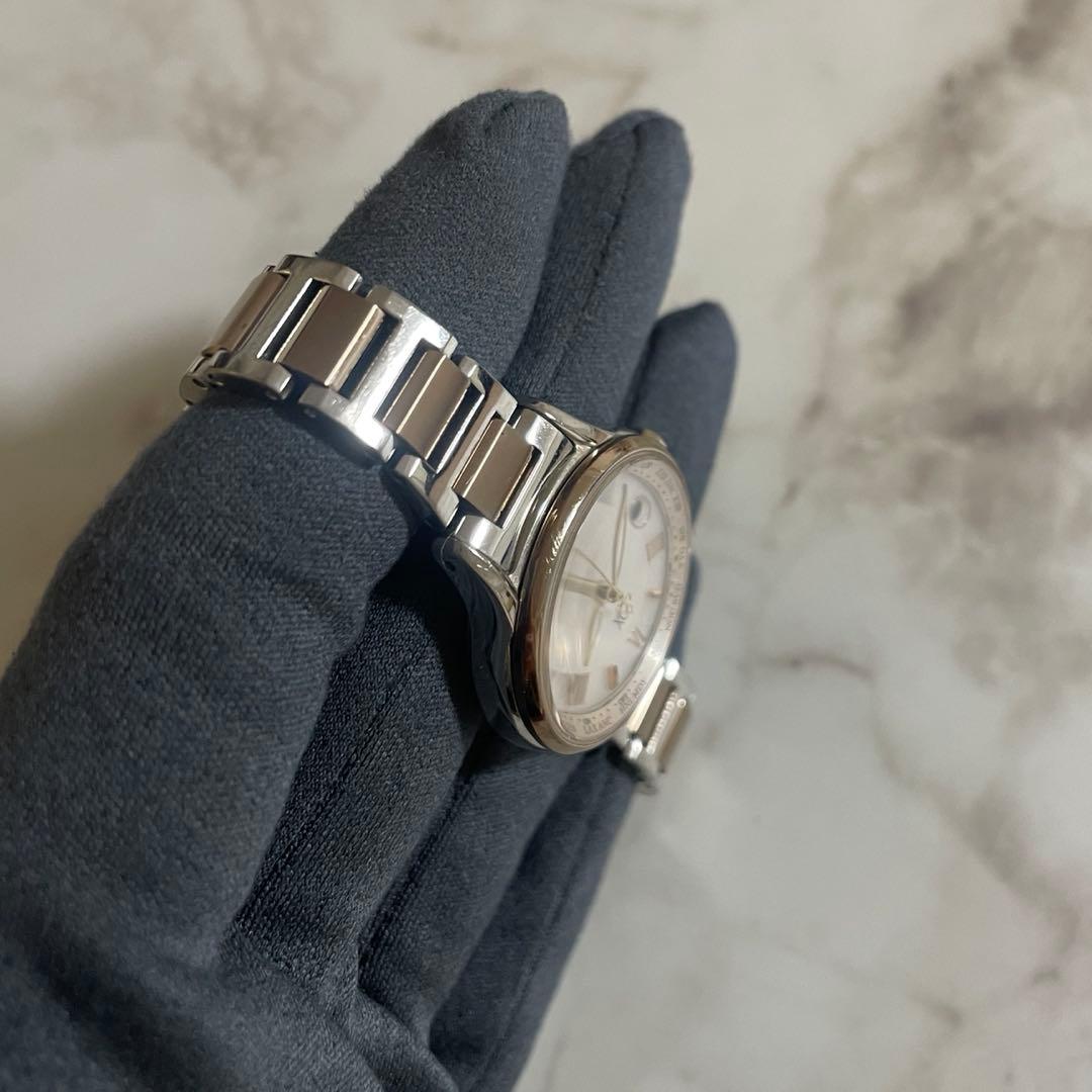 【動作確認済】シチズン◆Xc チタン ソーラー電波時計 エコドライブ 防水コマ有