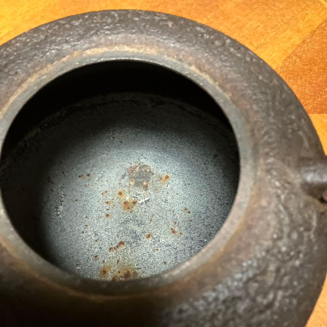 【中型】鉄瓶 1.7ℓ 南部鉄器 岩鋳 清忠 伝統工芸 美術 アンティーク 岩肌