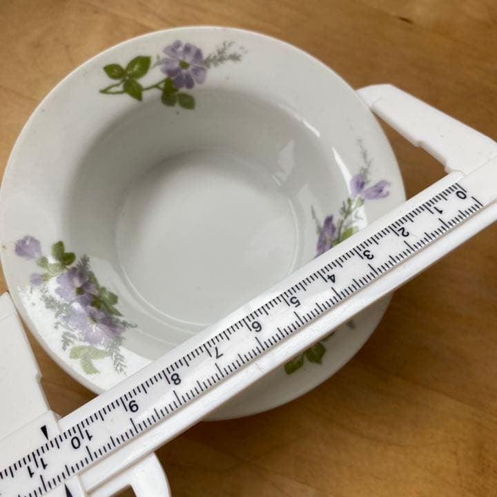 レア　RC オールドノリタケ　カスタードカップ　2客　小皿　スミレ　デザート