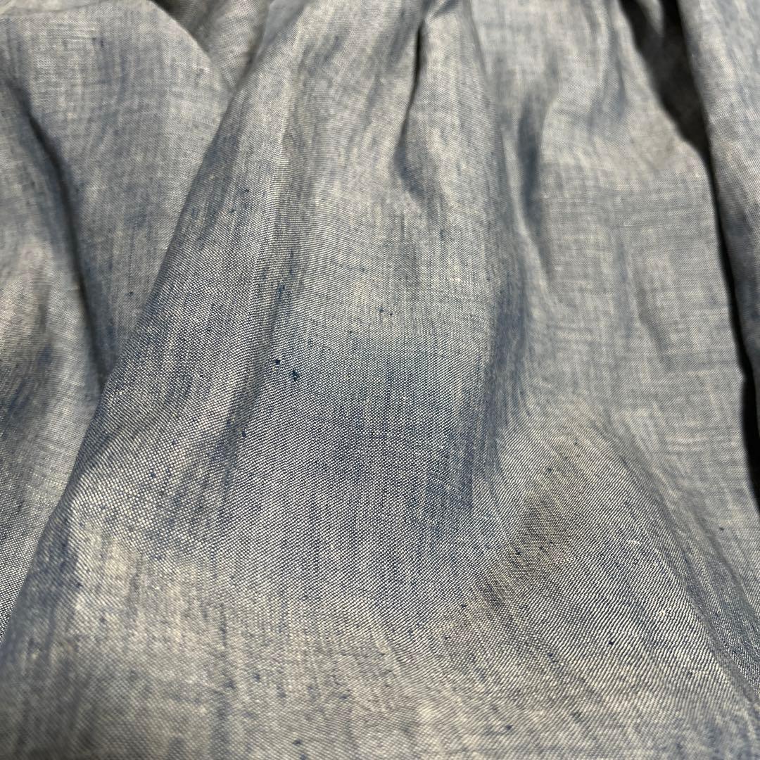 タグ付き　アピースオブライブラリー リネンシャンブレーキュロットパンツ