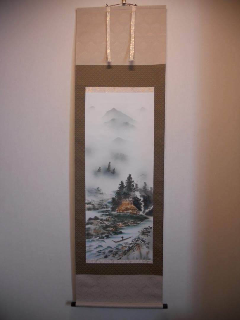 掛け軸 田中雲舟 四神相応図 絹本 希少 軸装 茶道具 掛軸 美品 です。