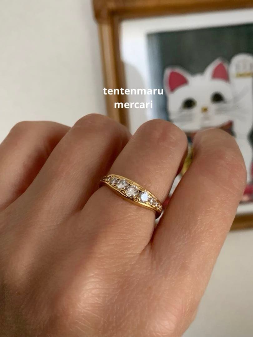 K18 ☆ ダイヤモンドエタニティリング ☆ オーダーメイド・10号・4.6g