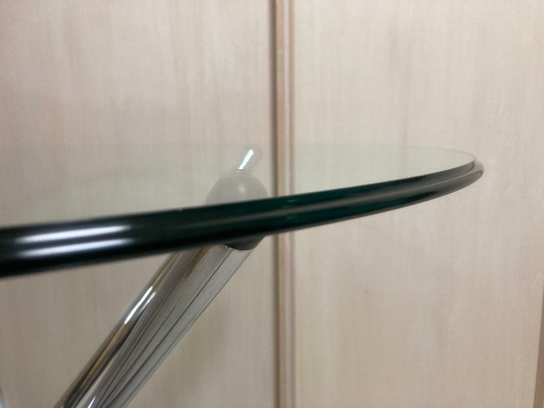 円形ダイニングテーブル 強化ガラス