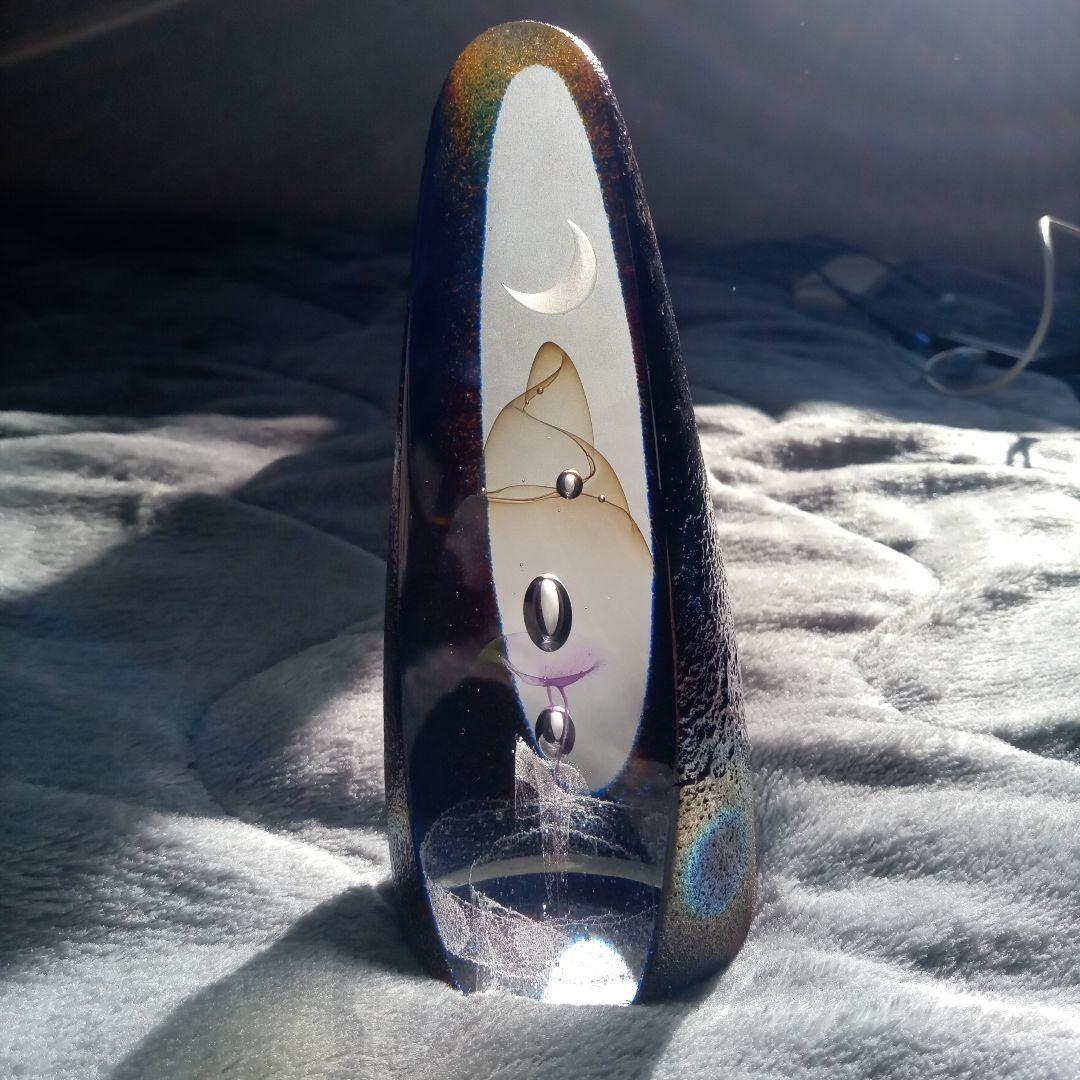 吹きガラスの名作　唯一無二　天才作家　野田雄一作　「天蒼」