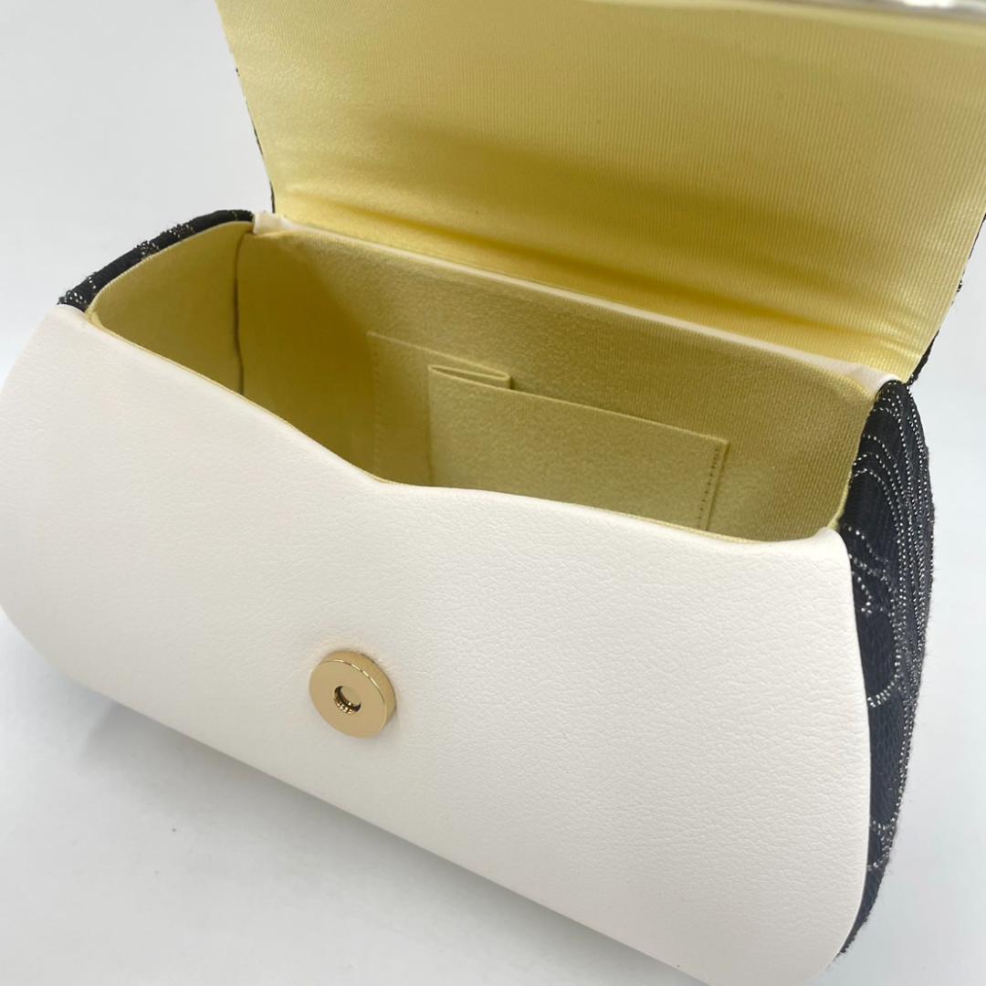 豪華ビーズパール刺繍　本格カブセ　振袖バッグ草履セット ブラック