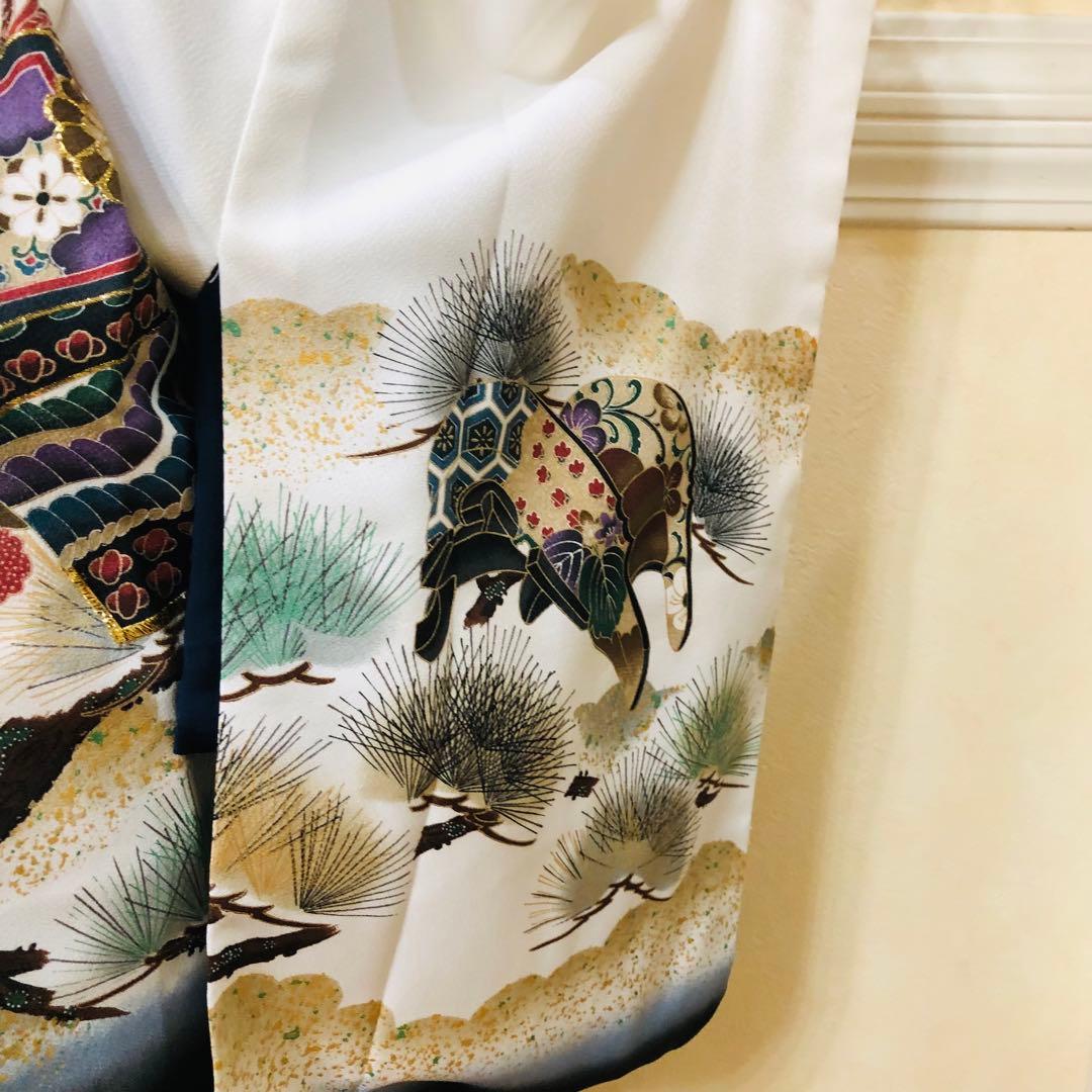 七五三男の子⭐︎5歳　のしめ　鷹　兜　暈し染め　⭐︎金彩⭐︎刺繍⭐︎完全フルセット銘品