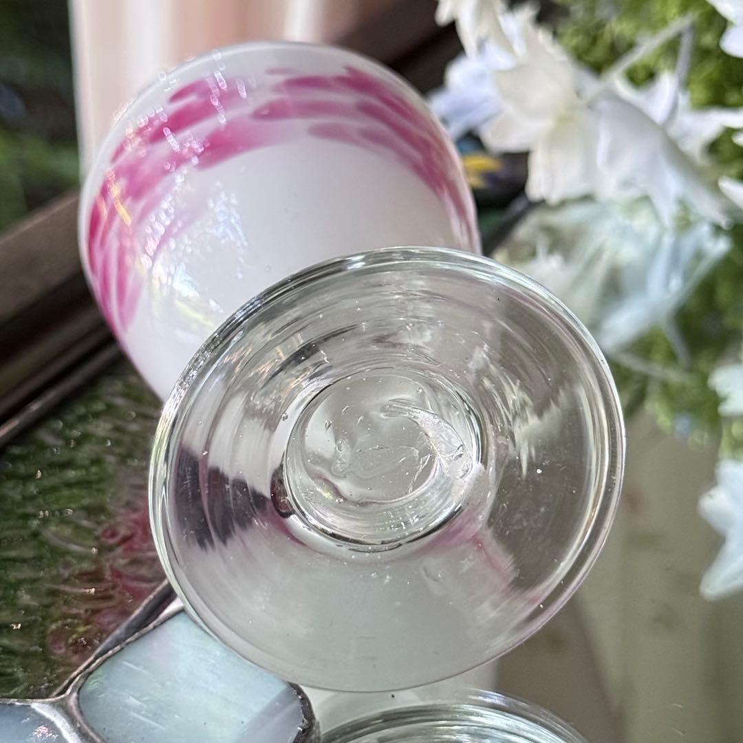 2165様感謝‼️氷コップ‼️かき氷召し上がれ‼️うす紅❌乳白　氷コップ 1客