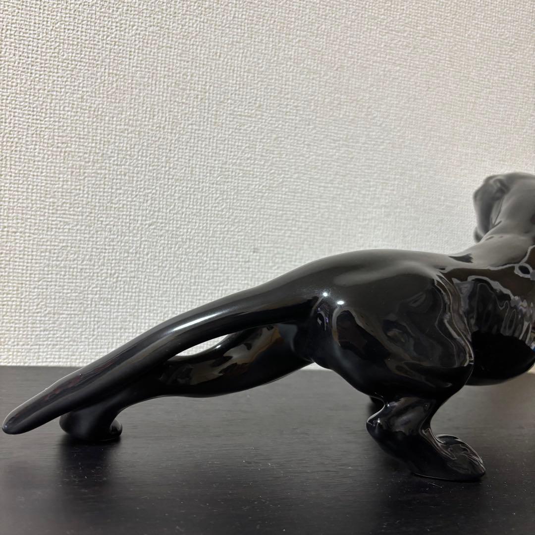 Vintage black panther ブラックパンサー　セラミック　置物