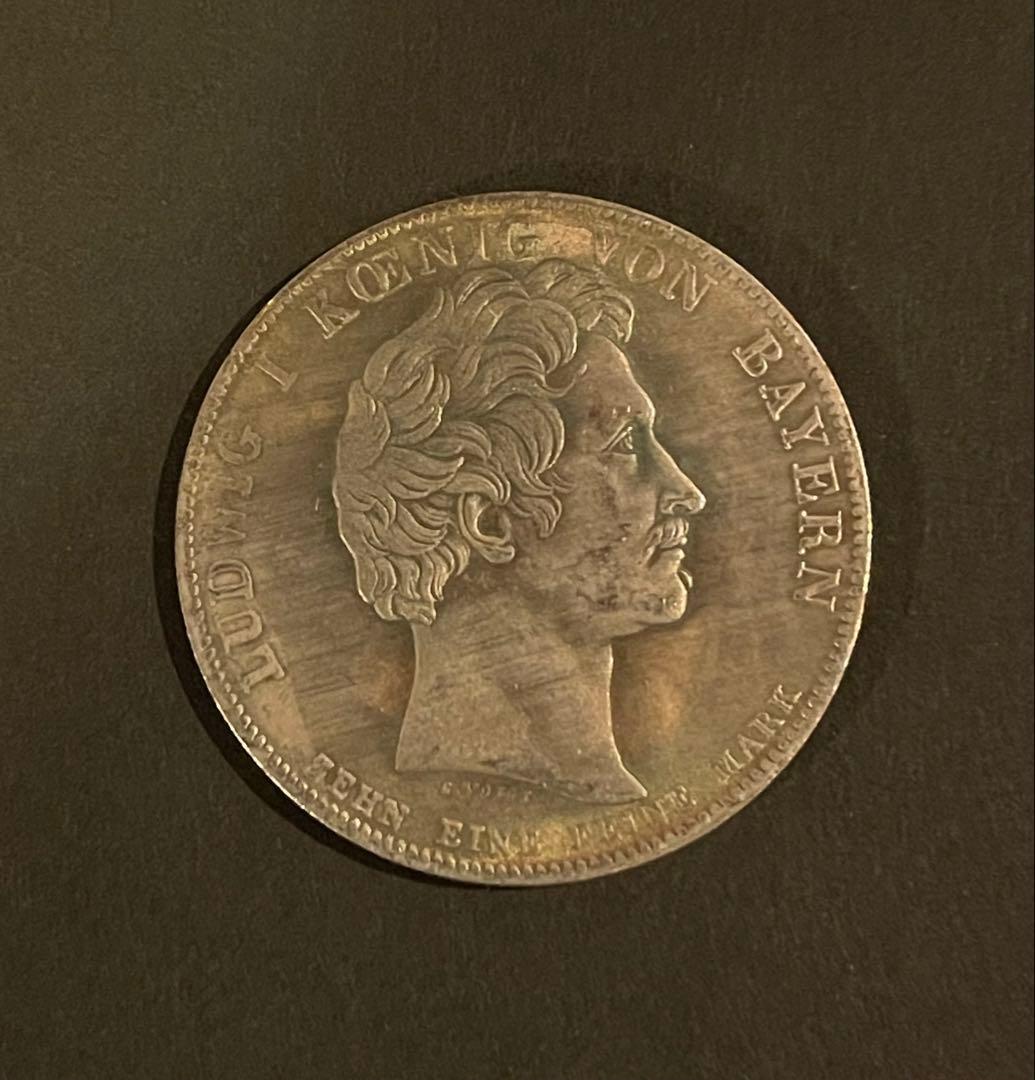 1834年 バイエルン王国 ルートヴィヒ1世 記念銀貨 実測20.59g大型銀貨