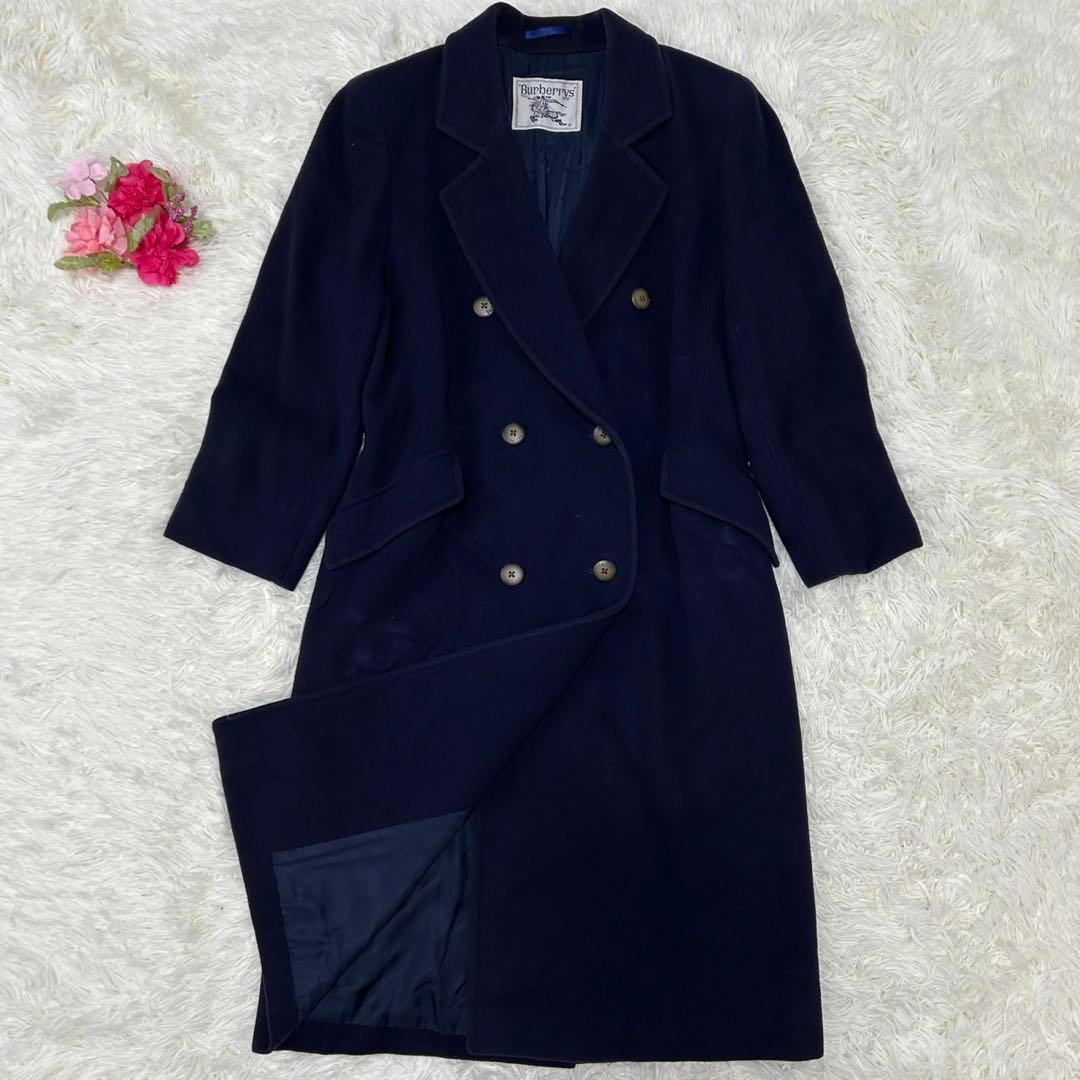 【極美品/L】バーバリー チェスターコート アウター カシミヤ20% Aライン