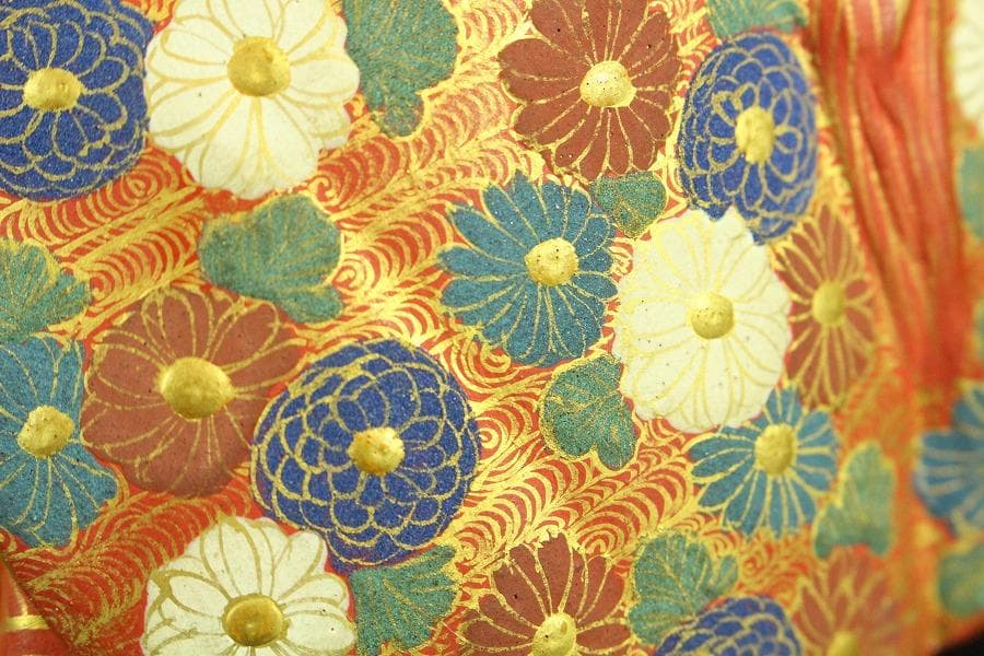 名工 初代 久世久宝作 猩々 置物 共箱 金銘(K-A224)