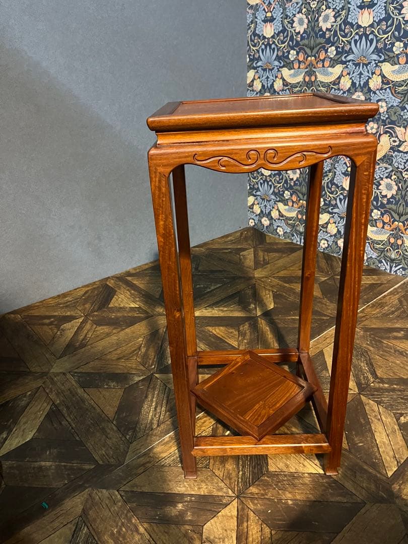 カリモク 花台 インテリア 昭和レトロ アンティーク 飾り台