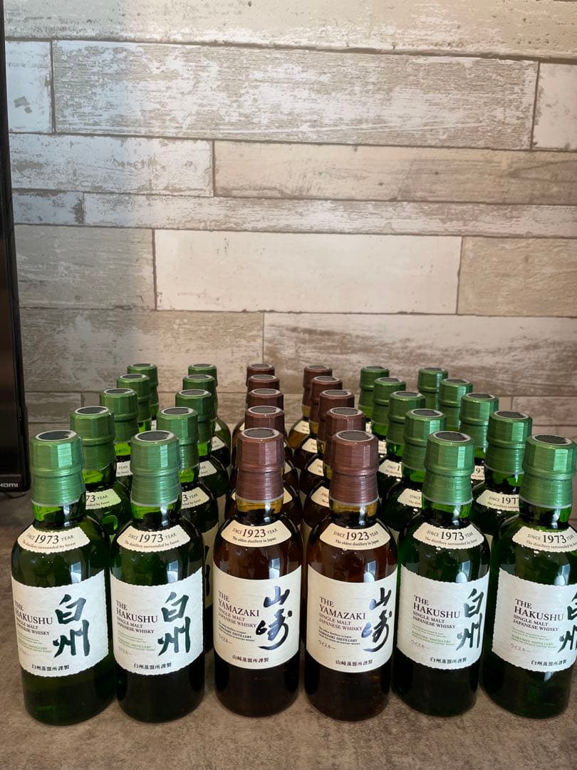 山崎、白州ウイスキー　180ml 30本セット　未開封新品