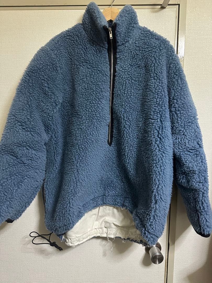 CAMIEL FORTGENS フリース アノラック S ブルー