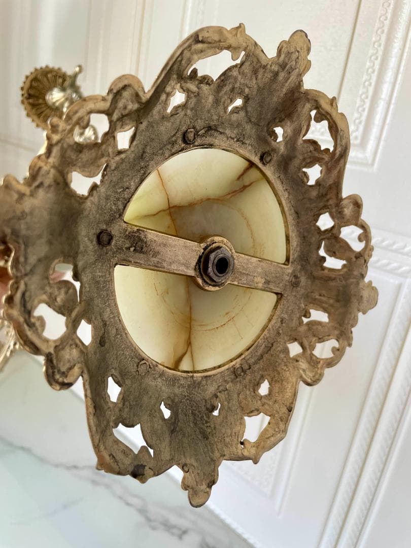 【レア】オニキスキャンドルホルダー ４灯 /ヴィンテージ