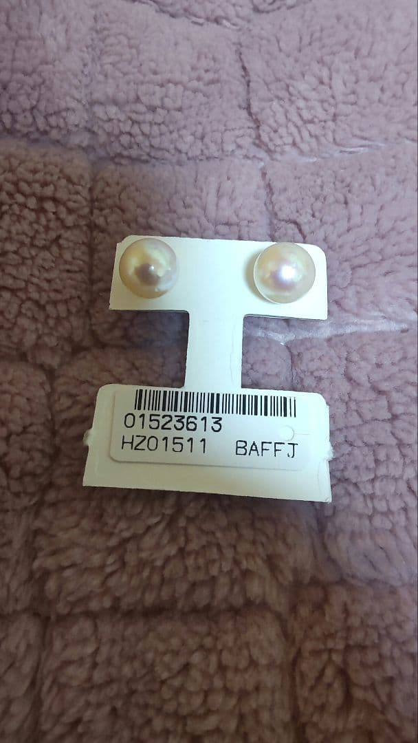 新品　K14WG あこや真珠ピアス 8.5-9.0mm