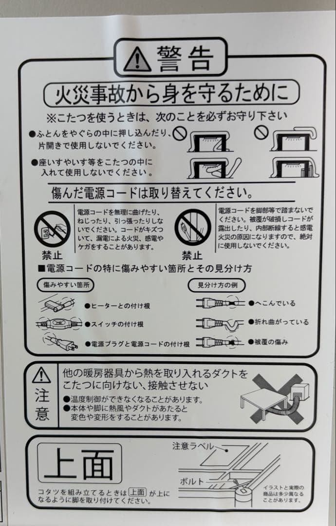 NITORIニトリ こたつ 長方形 80cmx60cm 天板リバーシブル