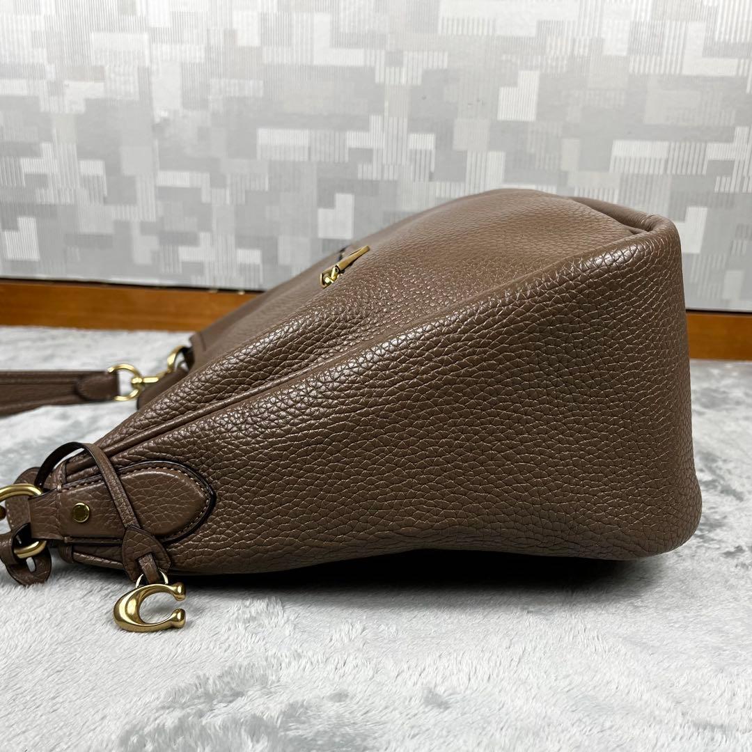 美品 Coach コーチ 2way ショルダーバッグ グレージュ 斜め掛け◎