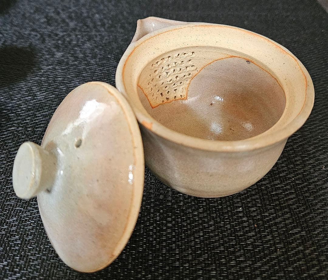 萩焼　秋芳陶苑　高野千山作　煎茶器揃い8点　茶注　湯冷まし　煎茶碗　共箱　煎茶具