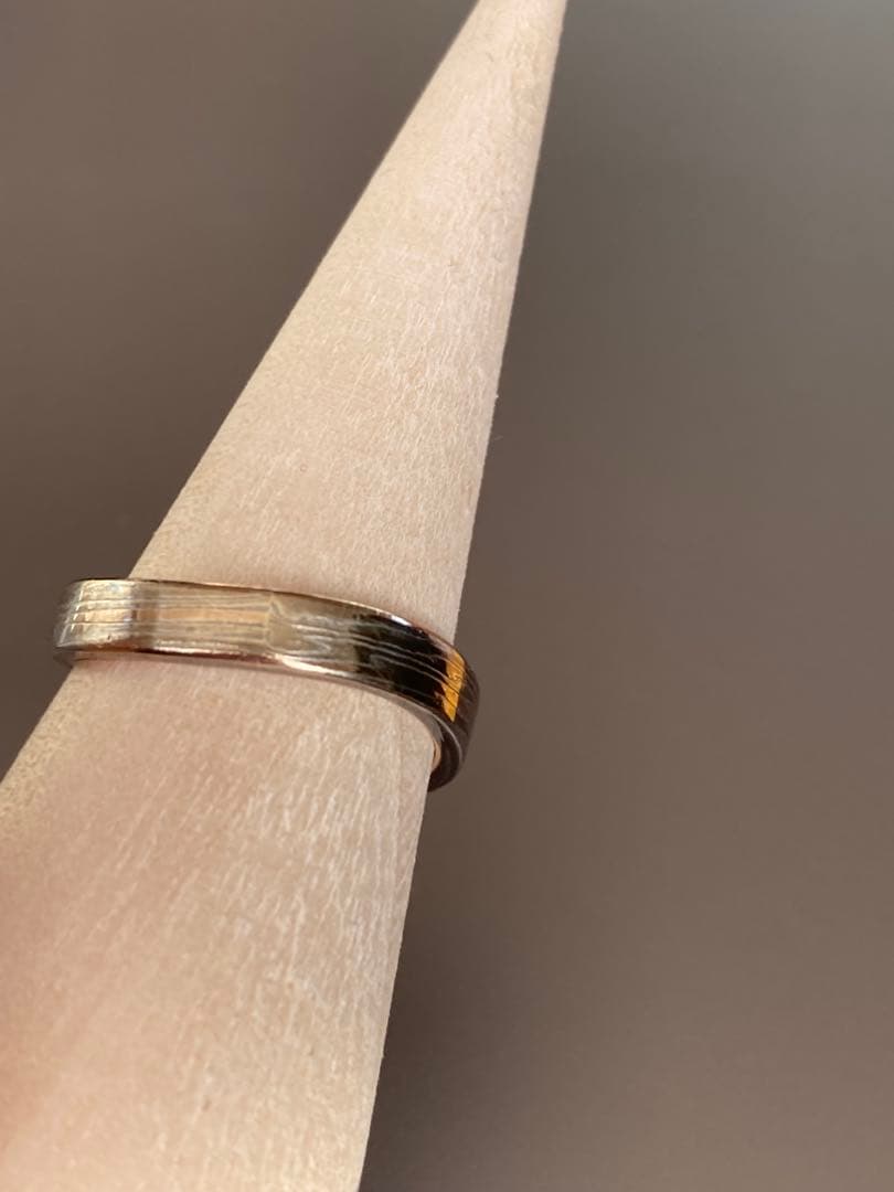 は*認様 【杢目金屋 】K18/SVマリッジリング　結婚指輪　伝統工芸手法　木目