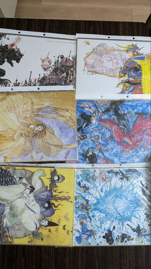 天野喜孝 サイン + 13 イラスト + クリアファイル ホルダー