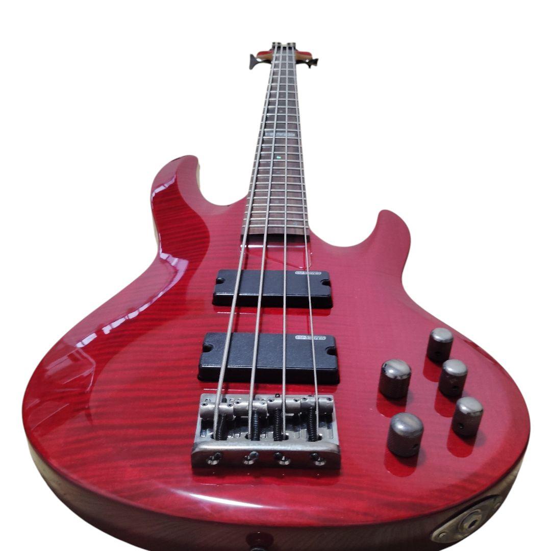 エレキベース レッド 24フレット LTD B-154DX