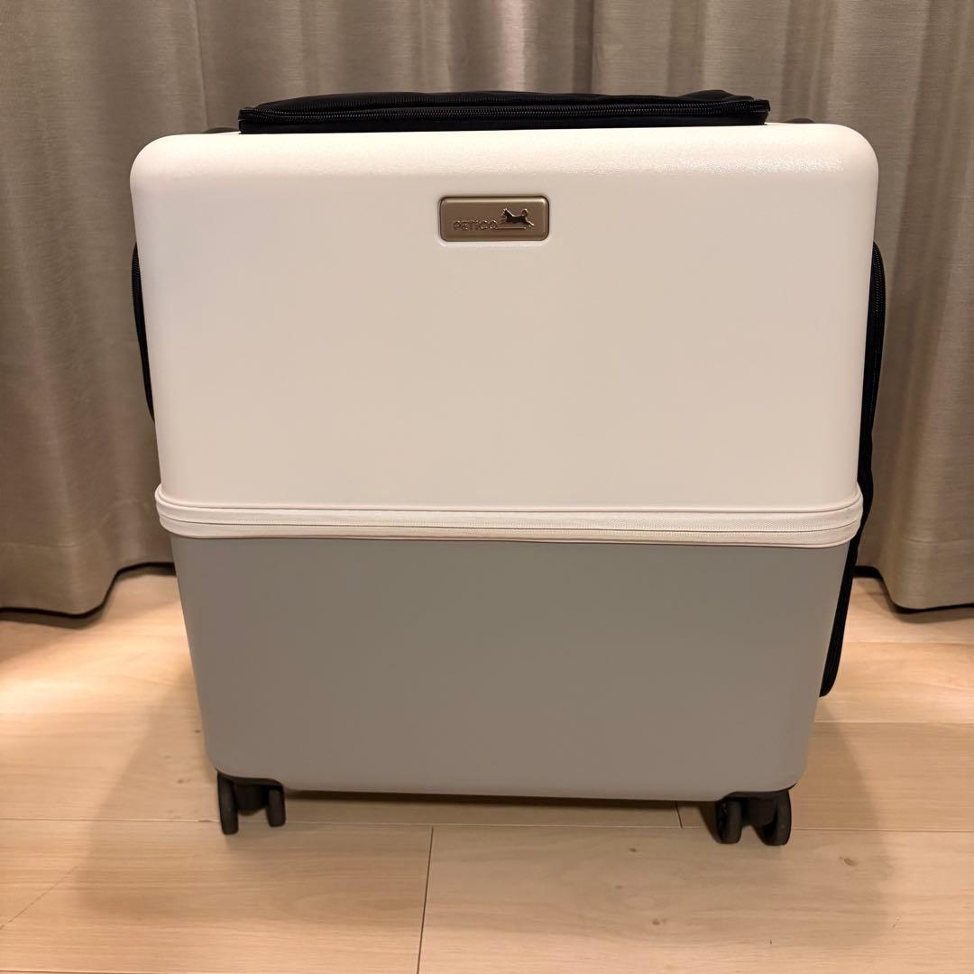 ペットキャリー ico Lサイズ PETICO ペチコ サンドグレー×ホワイト