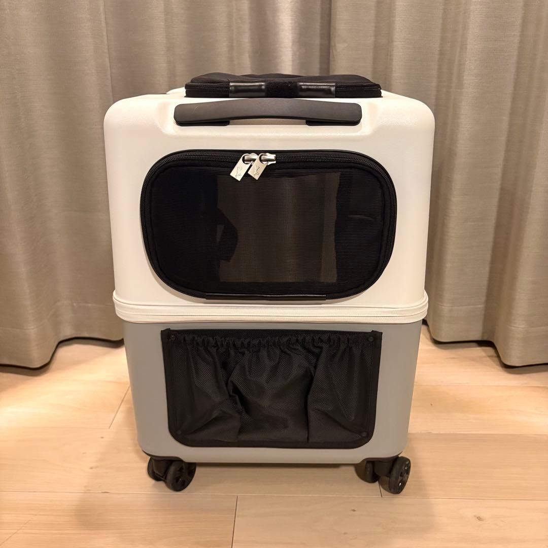 ペットキャリー ico Lサイズ PETICO ペチコ サンドグレー×ホワイト