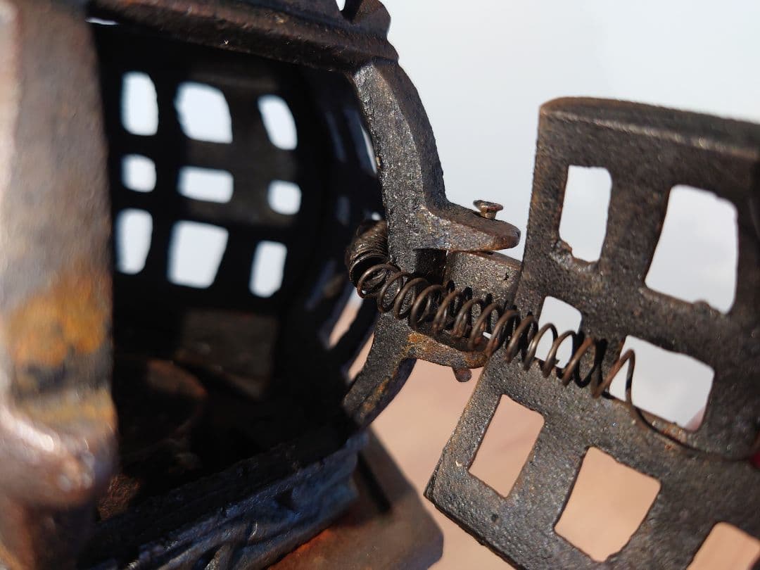 ★昭和レトロ 六角傘 鉄灯籠★古鉄 錆あり 古道具 アンティーク 吊り/置き