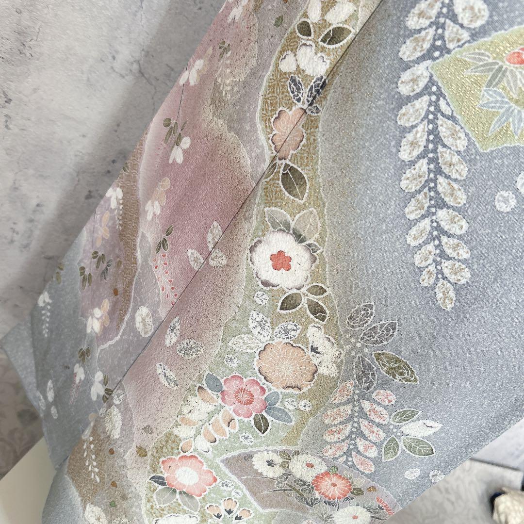 訪問着フルセット　辻ヶ花　着物　正絹　水色　華やか　入学式　卒業式