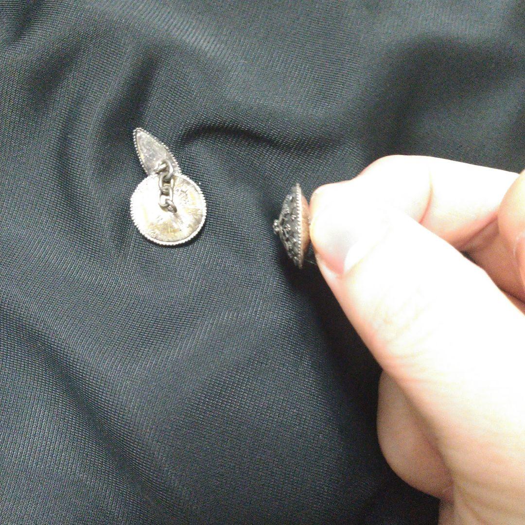 ヴィンテージ　シルバー　HSN 800 バリ　インドネシア カフスボタン　レア