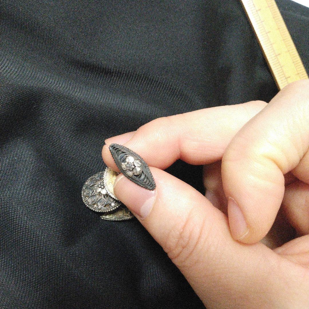 ヴィンテージ　シルバー　HSN 800 バリ　インドネシア カフスボタン　レア