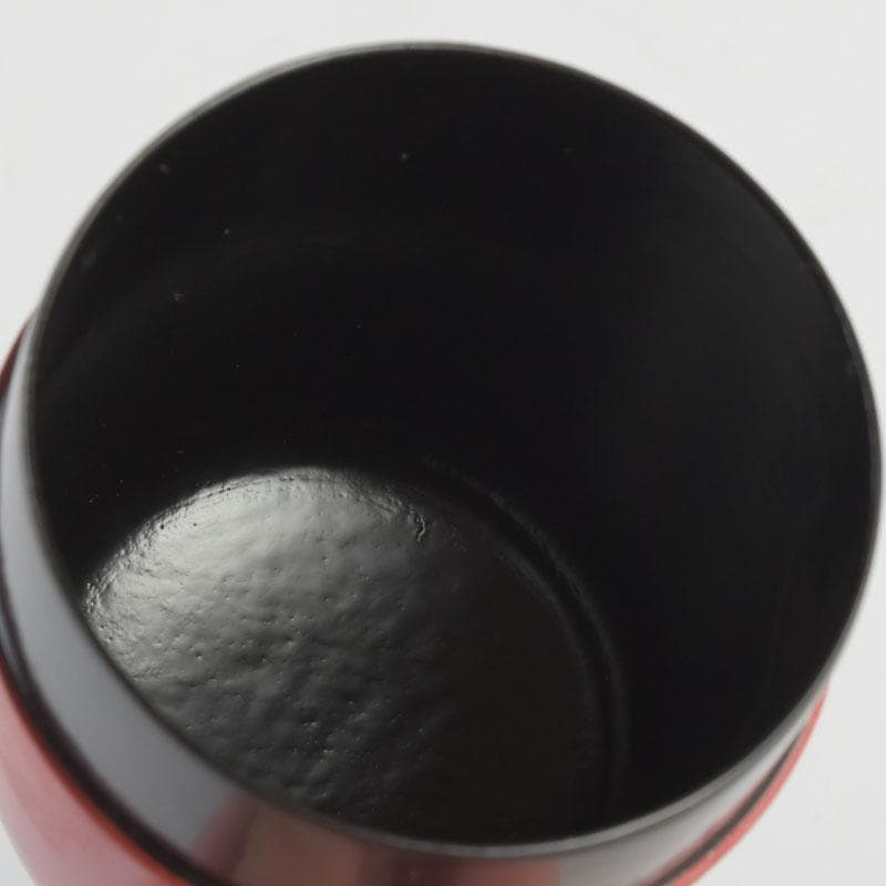 茶道具　井筒寛斎造　朱塗　長棗　共箱　V　9503