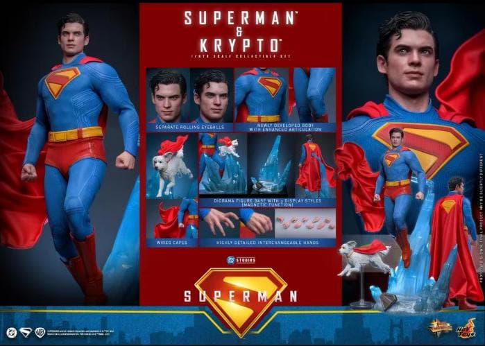 ホットトイズ MMS812 スーパーマン&Krypto 1/6スケールフィギュア