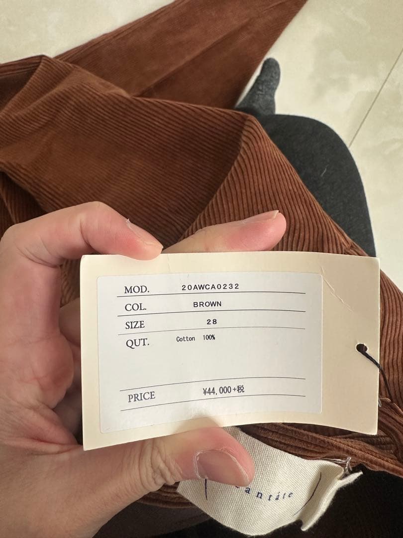 未使用品cantate コーデュロイパンツ