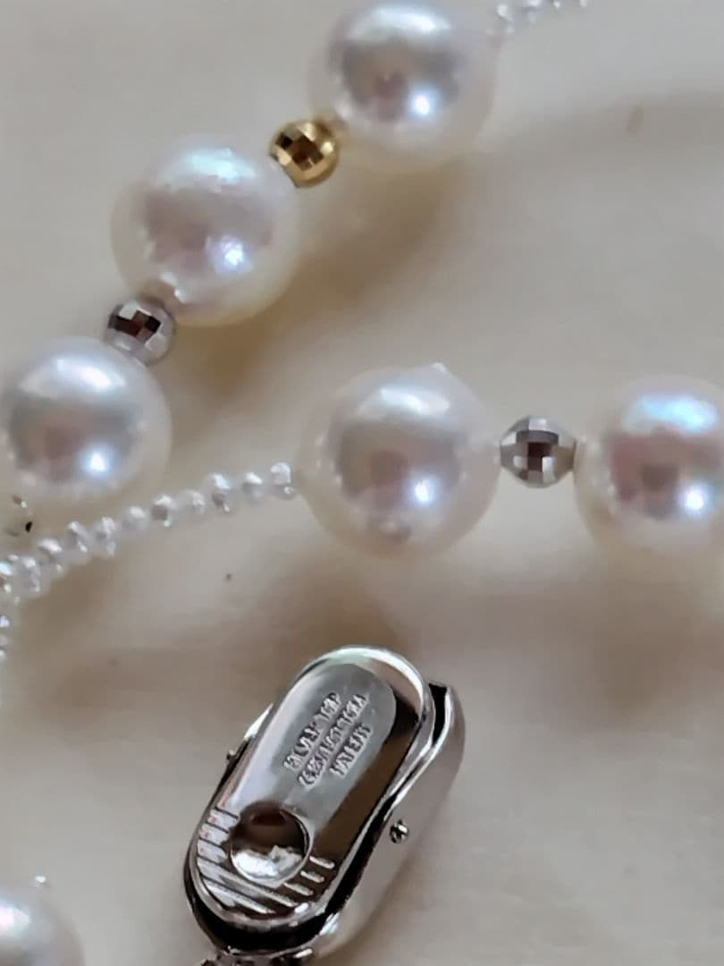 アコヤ真珠、あこや砂芥子パールのオメガ風ネックレス