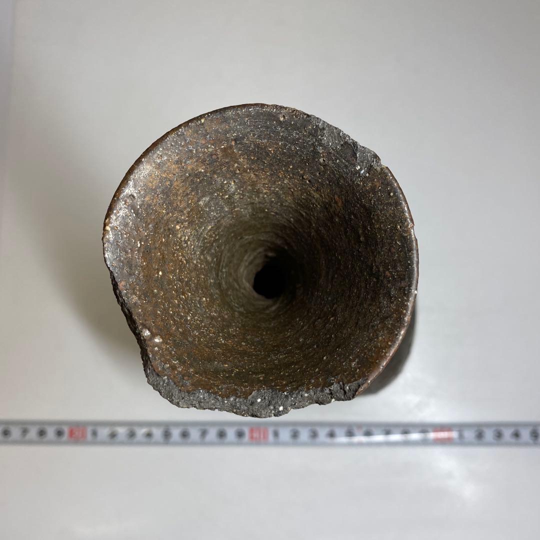 平安朝時代　桂又三郎極古備前扁鼓徳利　極〆箱付　高22㎝　東Y7-0404☆2F