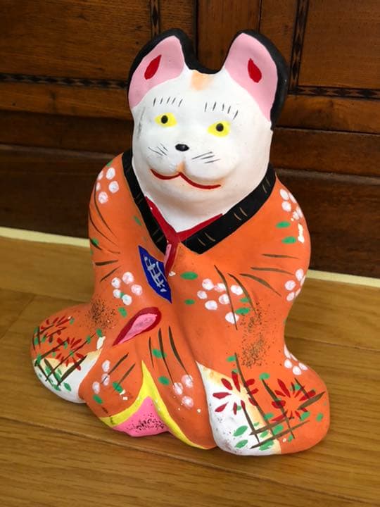 滋賀県の小幡土人形　小幡人形の猫娘