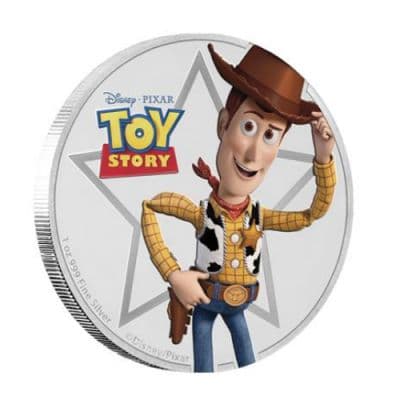 新品・未使用　トイ・ストーリー ウッディ 1オンス　銀貨　専用BOX付き