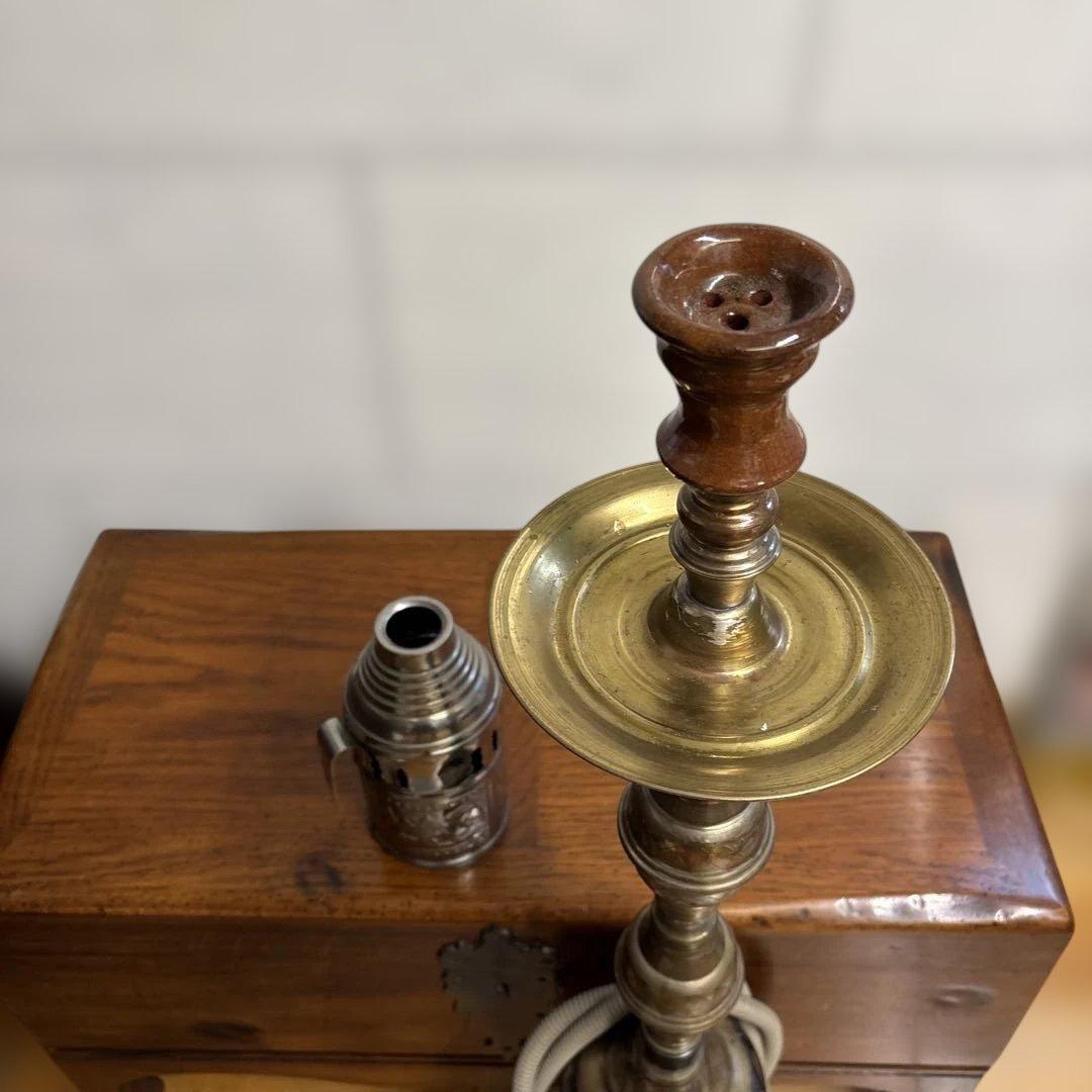 アンティーク　骨董　金属製インテリア　水タバコ