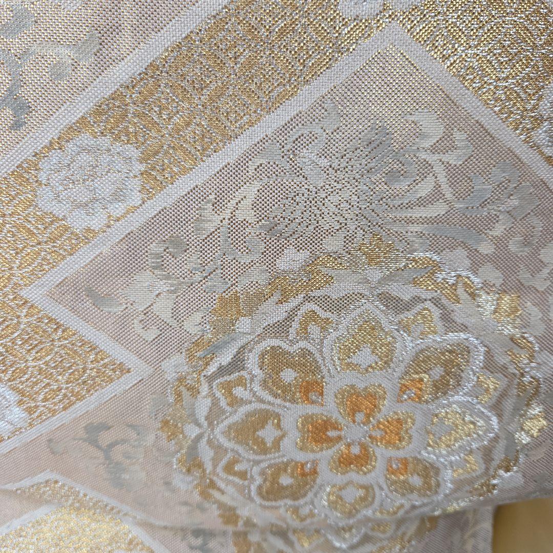 トールサイズ訪問着4点フルセット、着物、袋帯、帯締め、帯揚げ