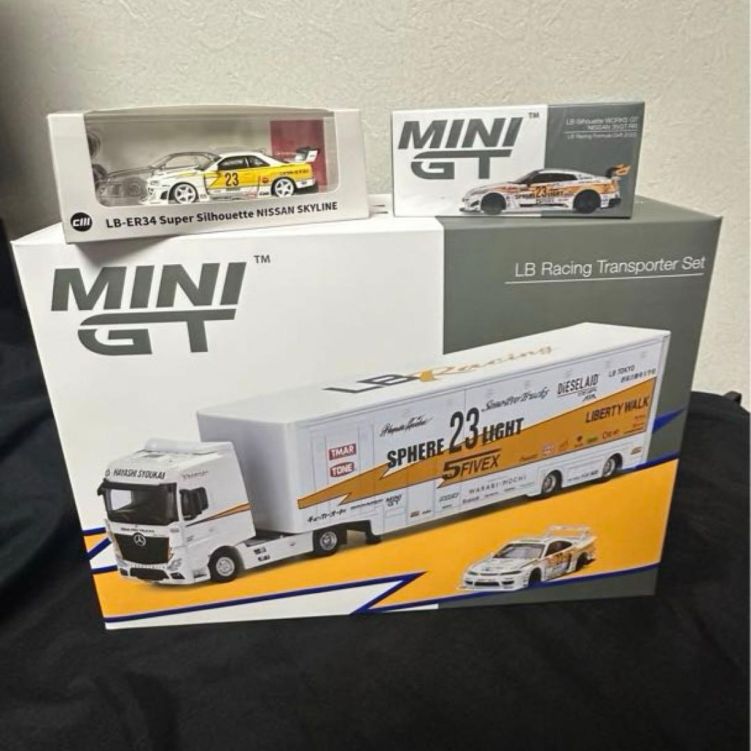 超レア！MINIGT LBレーシングトランスポーター,S15,R35,ER34