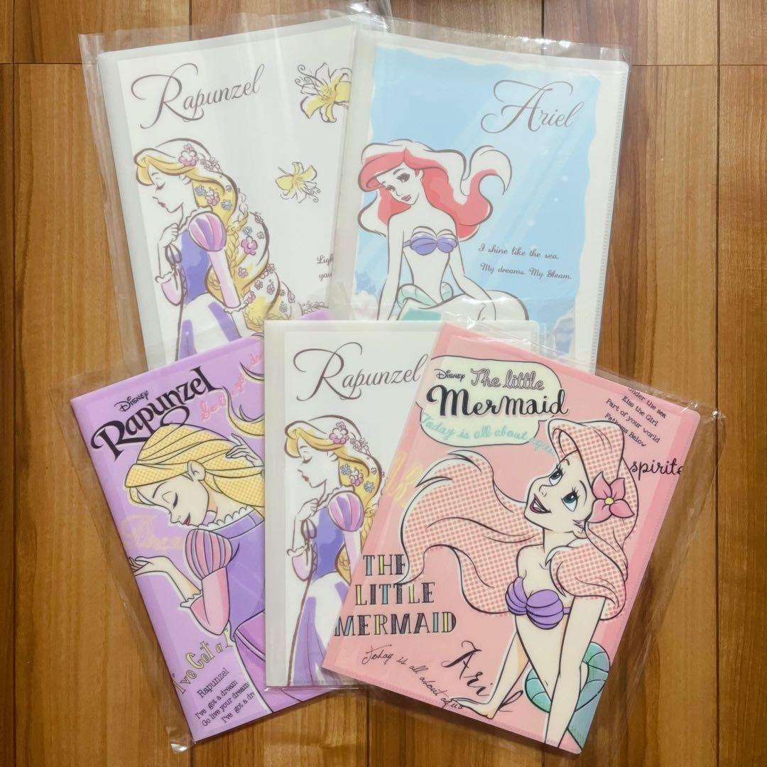 ディズニー　プリンセス　6ポッケト　クリアファイル　5点セット