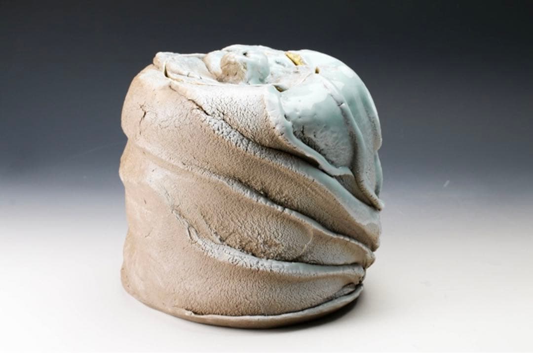 加藤洋二 最上位作 傑作 春なごり雪 水指 茶道具 本物保証 走泥社 陶芸 陶器