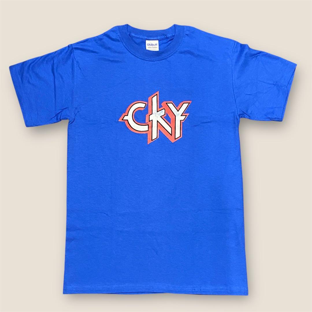 ヴィンテージ✨CKY Tシャツ クラシックロゴ ブルー