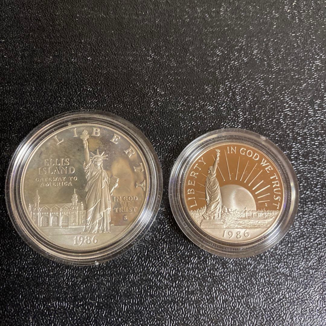 アメリカ　銀貨　シルバー　自由の女神　プルーフ　銀貨　法定　アメリカ　NY 米国