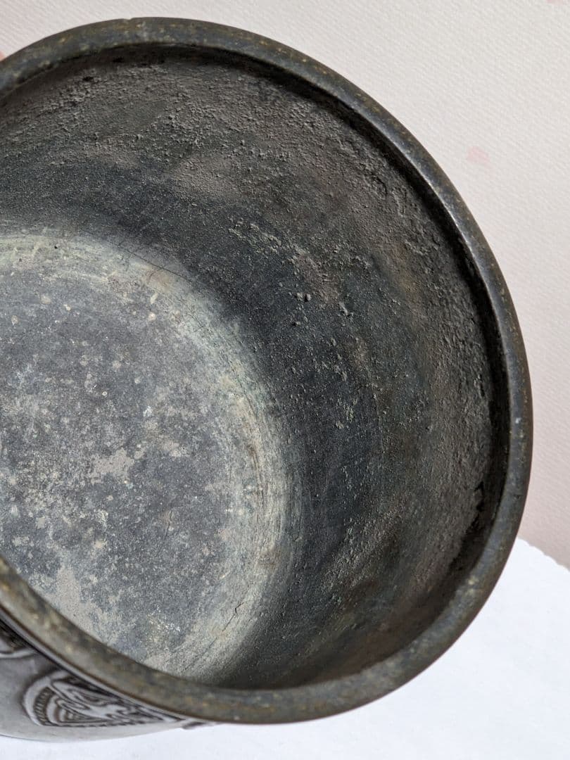 ♦江戸 幕末 明治初期 三ツ足 香炉 火入 銅器 銅製 真鍮 唐銅 唐金 骨董品